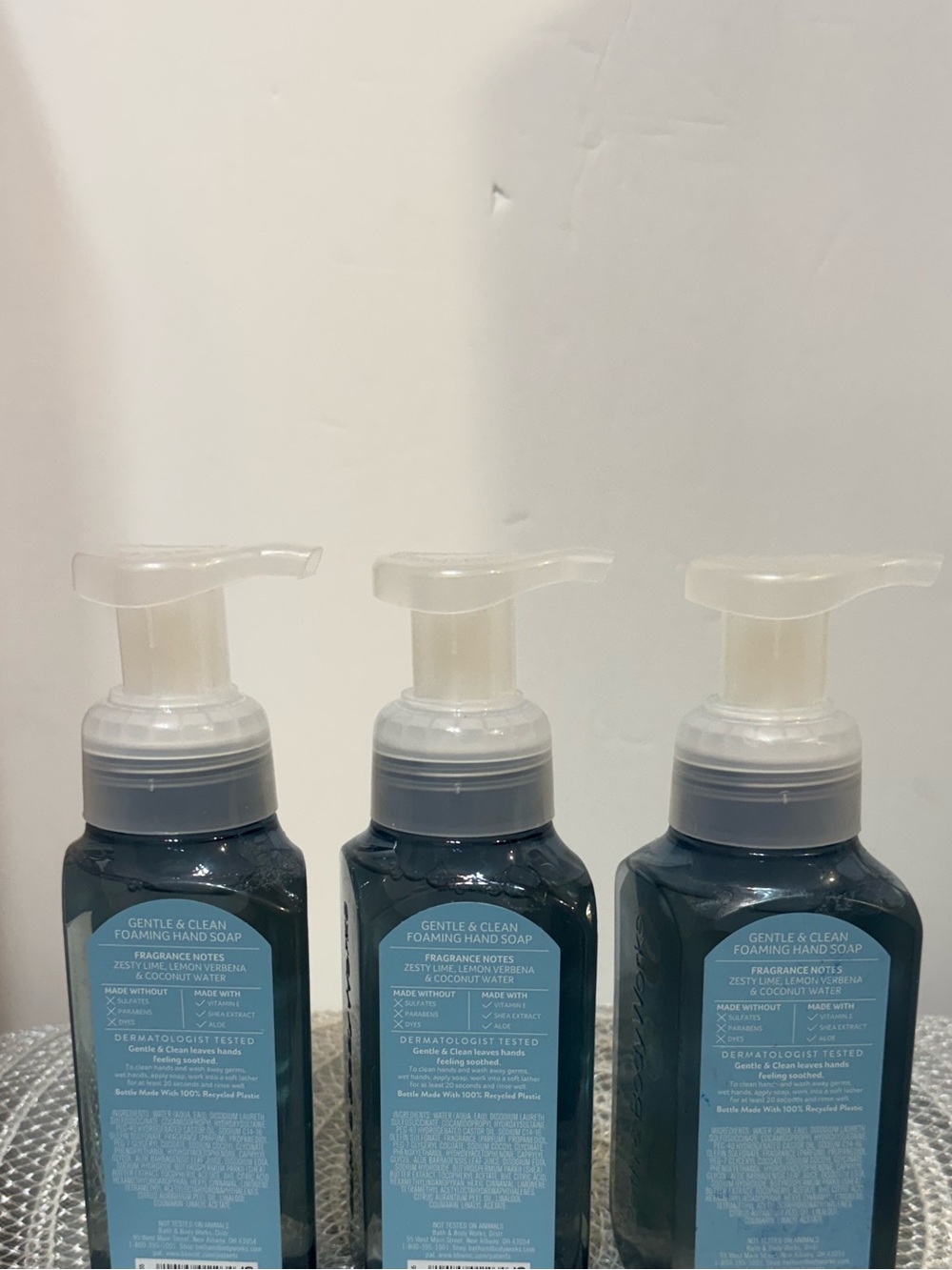 BBW Coconut Lime Verbena Foaming Hand Soap Set of 3 NWT - Picture 2 of 3